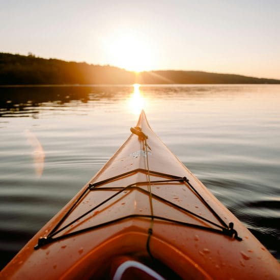 kayak at sunset