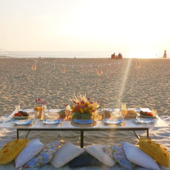 picnic en la playa Puerto Escondido