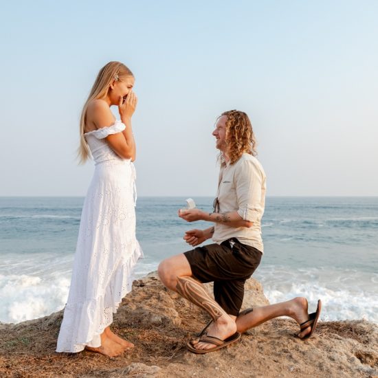 pedida de matrimonio frente al mar