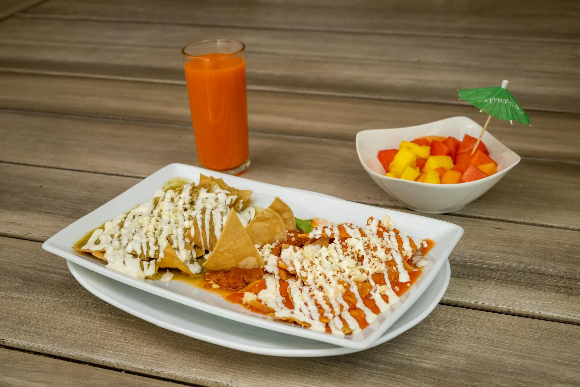 Traditional Oaxacan breakfast on the coast